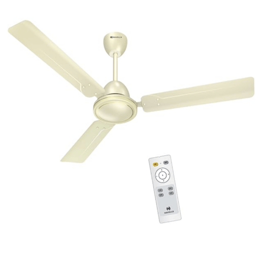 Havells 1200mm Glaze BLDC Motor Ceiling Fan | Remote Controlled, High Air Delivery Fan | 5 Star Rated, Upto 60% Energy Saving, 2 Year Warranty | (Pack of 1, Bianco)